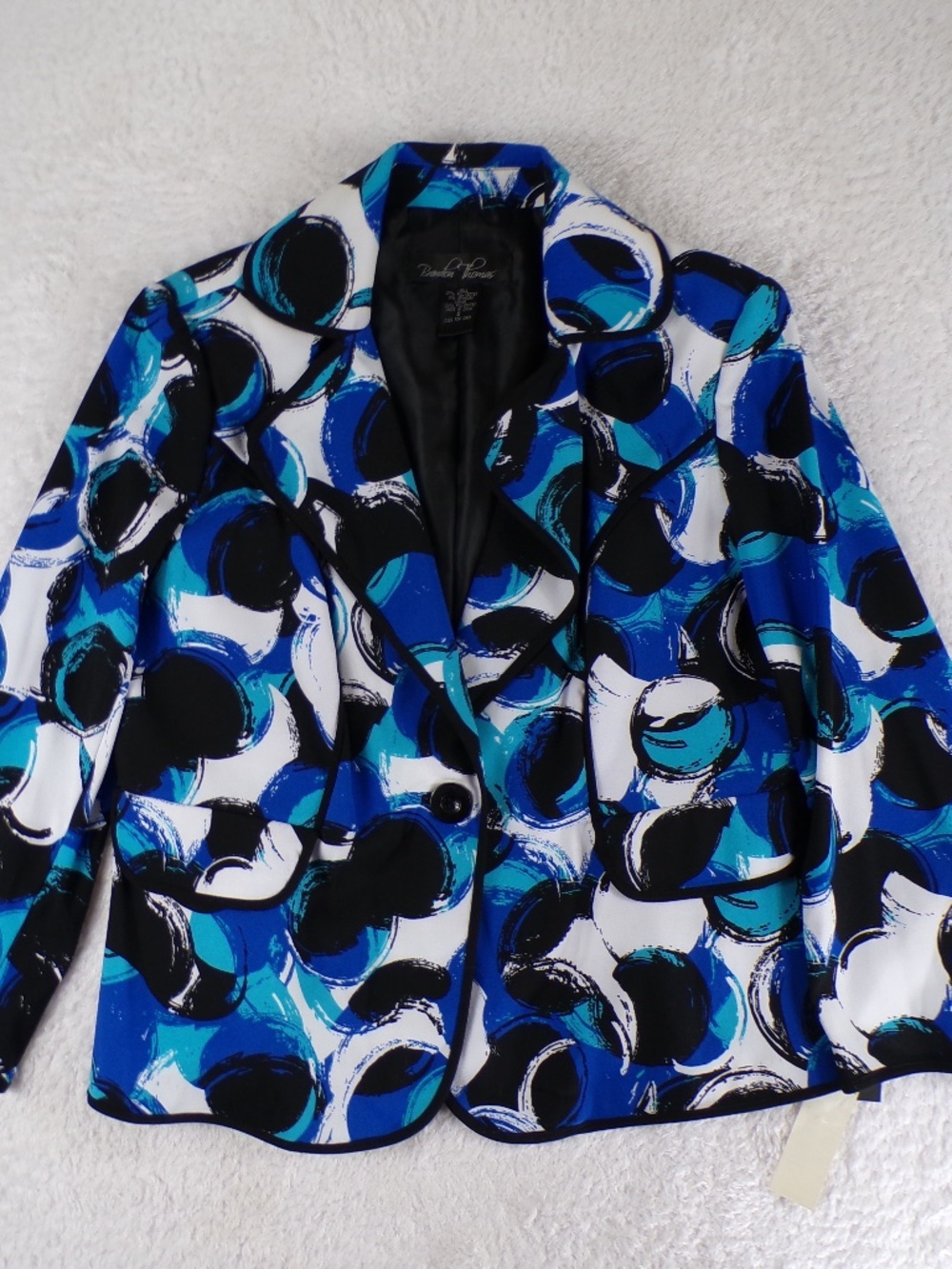 BRANDON THOMAS Women's Size S Blue and Black Blazer [SEARS] with Tags